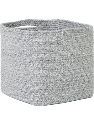 Die Grup Ocean Home Textile Gri Kırçıllı Pamuklu Sepet 30 x 30 x 30 cm