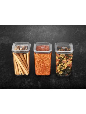 Die Grup Vip Ahmet Sude Kare Saklama Kabı, 3X1200 ml
