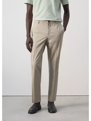Mango Pamuk Karışımlı Slim Fit Crop Pantolon