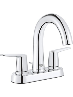 Aesco Veletto 4 Inç Centerset 2 Kulplu Yüksek Ağızlı Banyo Bataryası Starlight Krom
