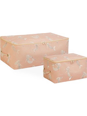 Die Grup Ocean Home Textile 2'li Çocuk Odası Deniz Kızı Hurç Set 1 Adet 30 x 22 x 18/1 Adet 52 x 28 x 21 cm