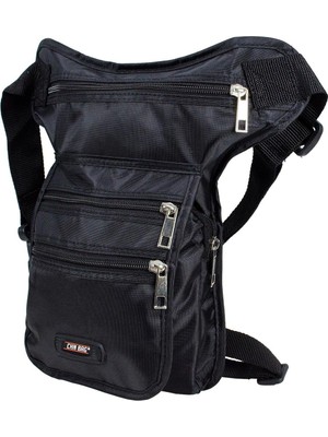 Aesco Coverzone Çok Gözlü Seyehat Spor Kullanımına Uygun Bel Bacak Omuz Göğüs Cepli Çok Bölmeli Motosiklet Bisiklet Yürüyüş ve Kamp Kullanımına Uygun Outdoor Çok Amaçlı Unisex Kadın ve Erkek Çanta Siyah