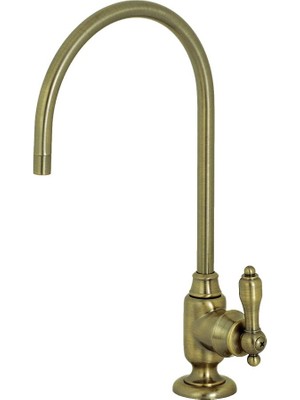 Aesco Kingston Brass KS5193TAL Tudor Tek Saplı Su Filtreleme Bataryası, Antik Pirinç