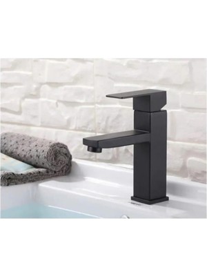Aesco Fleko SSC1-S4B Mat Siyah Lavabo Bataryası