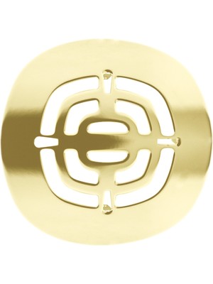 Aesco Westbrass Pirinç Geçmeli Duş Süzgeci Izgarası, Cilalı Pirinç, D316-03