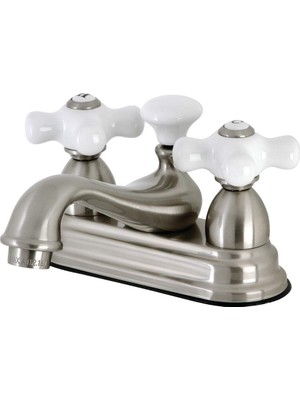 Aesco Iki Sap 10,2 cm Centerset Toilette Musluk Pirinç Pop-Up