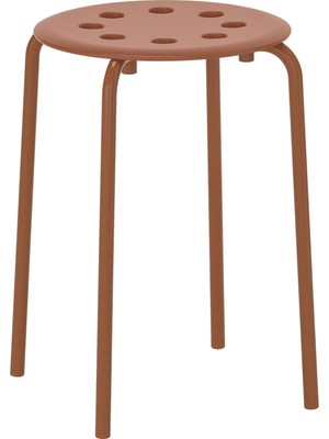 Die Grup Tabure, Kırmızı-Kahverengi, 45 cm