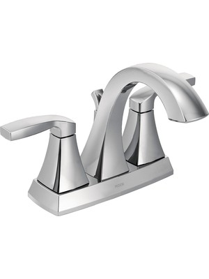 Aesco Moen 6901 Voss Two-Handle High Arc Centerset Bathroom Faucet, Chrome