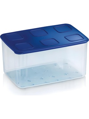 Die Grup Tupperware Şeffaf ve Taze 2,5 L Şeffaf Mavi Koyu Mavi Buzdolabı Sistemi Taze Sistem Konteyner Kapaklı Dikdörtgen