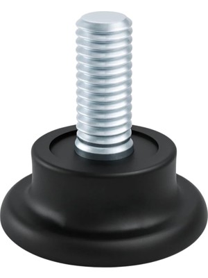 Aesco 10 Adet Bingo Rotil Ayak Ayakları M8 Civatalı 8 mm Siyah Profil Ayağı 2.5 cm