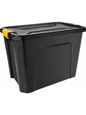 Die Grup 60 Litre Sert Plastik Tek Bölmeli Organizer Kutu, Saklama Kabı - Ev Araba Saklama Kutusu - Ev Banyo Düzenleyici, Dolap Düzenleyici, Saklama, Kutu, Organizer, Eşya Düzenleme,darbeye Dayanıklı