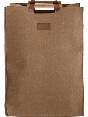 Die Grup Mudo Home Dodie Keçe Çamaşır Sepeti Koyu Bej 29.5X37.5X52.5