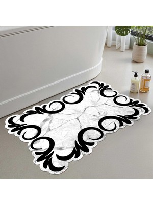 Die Grup Monnhein Banyo Paspası, Yumuşak Banyo Halısı, Kaymaz Dot Tabanlı, Su Emici, Makinede Yıkanabilir - 50 x 80 cm