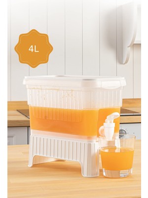 Aesco Buzdolabı Sebili, 4l Buzdolabı Sebi, Musluklu Buzdolabı Sebili, Limonta, Vişne Suyu, Buzdolabı Su Sebili