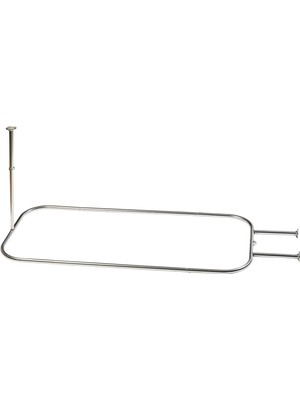 Die Grup Zenna Home E60H1ALSS Krom Neverrust 28 x 60 Inç Halka Duş Çubuğu Bağımsız ve Ayaklı Küvetler Için