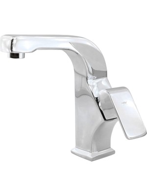Aesco BADEM10 Banyo Lavabo Musluğu Bataryası Mix Eyve Sıcak Soğuk Çift Su Girişli Çeşmesi 20 cm