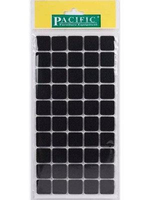Aesco Mobilya Altı Yapışkanlı Zemin Koruyucu Ses Kesici Keçe Felt 20X20 mm Siyah
