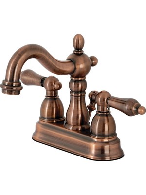 Aesco Kingston Brass KB160ALAC Heritage 10,16 cm Orta Set Banyo Bataryası, Antik Bakır