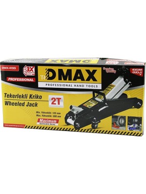 Die Grup Chermik Dmax DMX-4199 (2 Ton & Arabalı - Tekerli - Timsah) Kriko (Min.yükseklik: 125MM & Max.yükseklik: 300MM)*4