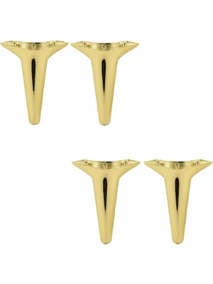Die Grup BADEM10 4 Adet Aspen Lüks Mobilya Kanepe Sehpa Puf Koltuk Ayağı Altın Gold Baza Ayak 18 cm