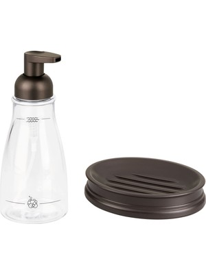 Die Grup Bosphorus Sıvı Sabunluk ve Sabunluk 2 Li Banyo Seti Abs Bronz Model, Şeffaf, Bronz