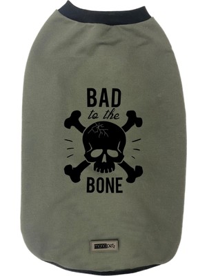 Die Grup Monopetz Yeni Sezon Köpek ve Kedi Kıyafeti - Koyu Yeşil Bad To The Bone Xs Beden