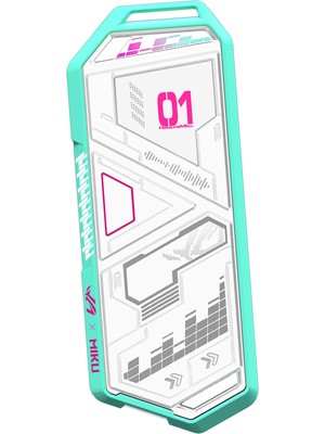 Die Grup Asus Rog Strix Arion Hatsune Miku Edition M.2 Nvme Harici SSD Kutusu, Usb-C 3.2 Gen 2x1, 10 Gbps, Alüminyum Alaşım, Aura Sync Rgb Aydınlatma