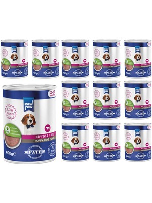Die Grup Pawpaw Yavru Köpek Biftekli Pate 400 gr x 12 Adet