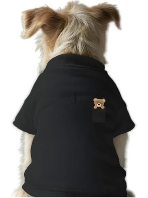 Die Grup Mpz Pets Kedi ve Köpek Kıyafeti & Elbisesi Siyah Sweatshirt Ayı Cep Xl