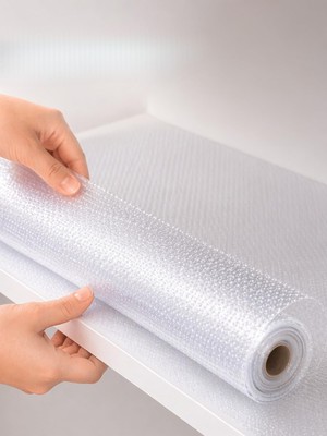 Die Grup BEYLINI%100 Eva Şeffaf Raf Örtüsü 2 mt x 30 cm Kesilebilir Buzdolabı Çekmece Raf Içi Tezgah Üstü Kaplama Su Geçirmez Dayanıklı Koku Yapmaz Eva Raf Örtüsü Kaymaz Mat