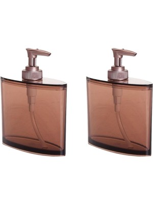 Die Grup Bosphorus Homi Banyo Seti Oval Sıvı Sabunluk 2 Adet Kahverengi Akrilik 13X5X16CM 350ML