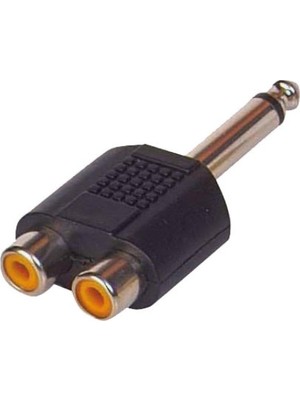 Die Grup 6.3 mm Mono Rca Çevirici 2 Rca Gitar Jack Çevirici 2x Rca 6.3 mm Mono Jack