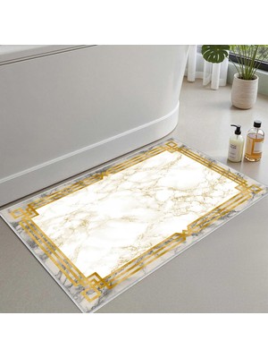 Die Grup Monnhein 2'li Set Banyo Paspası, Yumuşak Banyo Halısı, Kaymaz Dot Tabanlı, Su Emici, Makinede Yıkanabilir - 40X60-50 x 80 cm
