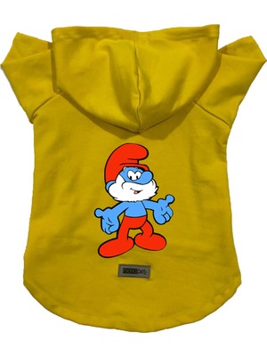Die Grup Monopetz Kapişonlu Polar Sweatshirt Köpek ve Kedi Kıyafeti & Elbisesi - Sarı Şirin Baba Xl Beden