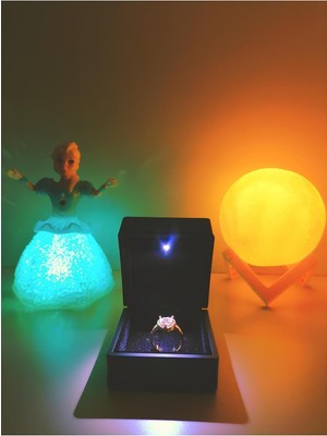 Die Grup Işıklı Yüzük Kutusu Kalpli Yüzük, Rcb LED Frozen Elsa, 3D LED Küre Gece Lambası Halay Çeken