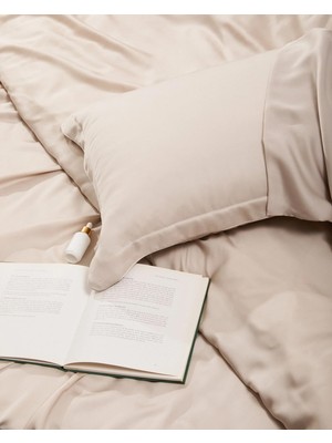 Die Grup Linens x Tencel™ Lyocell Süperking Nevresim Kılıfı Bej