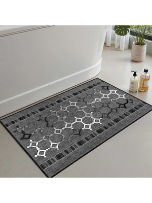 Die Grup Monnhein Banyo Paspası, Yumuşak Banyo Halısı, Kaymaz Dot Tabanlı, Su Emici, Makinede Yıkanabilir - 60 x 100 cm