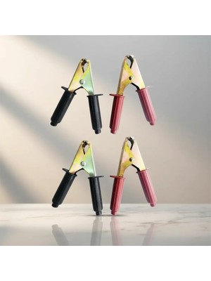 Uravas Store 10X25 cm Metal Akü Bağlantı Maşası Kırmızı Siyah Yalıtımlı 2 Adet