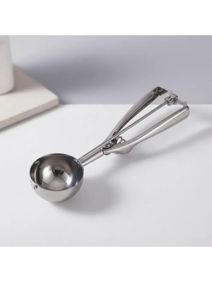 Uravas Store Ergonomik Çelik Dondurma Servis Kaşığı Yuvarlak Top Şekillendirici