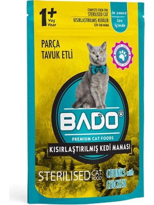 Die Grup Bado Yaş Mama Kısırlaştırılmış Parça Etli