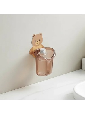 Uravas Store Banyo ve Mutfak Için Ayı Tasarımlı Plastik Saklama Organizeri Askılı Kullanım