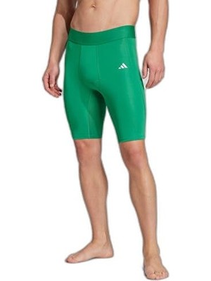 Aesco Adidas Techfıt Shrt Tıght M Erkek Antrenman Kısa Tayt JL8288 Yeşil