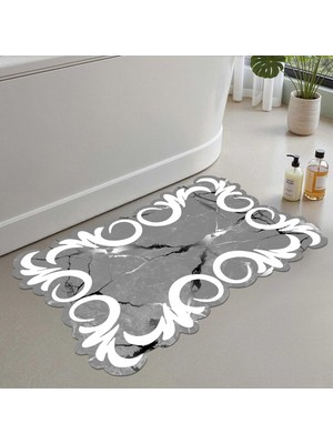 Die Grup Monnhein 2'li Set Banyo Paspası, Yumuşak Banyo Halısı, Kaymaz Dot Tabanlı, Su Emici, Makinede Yıkanabilir - 40X60-50 x 80 cm