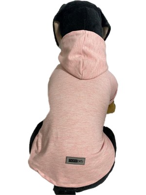 Die Grup Monopetz Kapişonlu Sweatshirt Köpek ve Kedi Kıyafeti - Düz Koyu Pembe Xl Beden