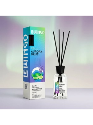 Uravas Store Lavanta Yasemin Esintili 110 ml Cam Şişe Bambu Çubuklu Ortam Kokusu Aurora Drift