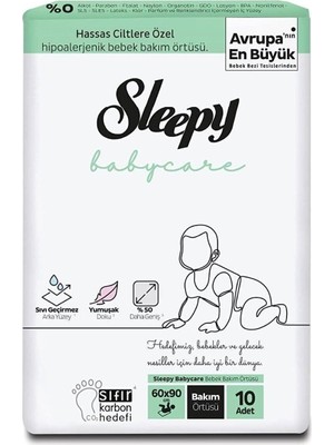 Die Grup Sleepy Babycare Bebek Bakım Örtüsü 10 Adet 60 x 90 cm