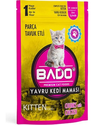 Die Grup Yaş Mama Kedi Yavru Parça Etli 85 gr