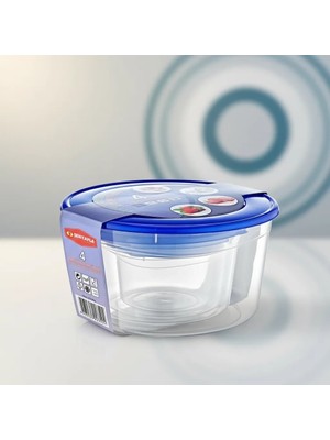 Uravas Store Mutfak Düzeni Için 4 Parçalı Şeffaf Saklama Kabı Seti Sızdırmaz Kapaklı