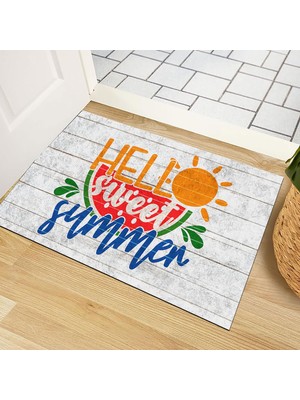 Die Grup Monnhein Kapı Önü Paspası - Modern ve Şık Kapı Paspası | Ev, Ofis ve Dış Mekân Kullanımı Için (Hello Sweet Summer) 45X65