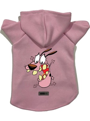Die Grup Monopetz Kapişonlu Polar Sweatshirt Köpek ve Kedi Kıyafeti & Elbisesi Pembe Courage L